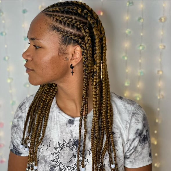 Kyla - Half & Half Feed in Braids