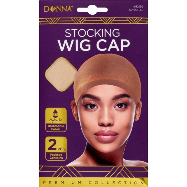 Donna Stocking Wig Caps Black 2Count