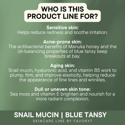 Snail Mucin | Blue Tansy Skincare Line by FAVORYT